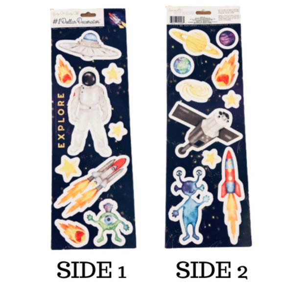 "Space Exploration" & "Baby Shark" - Peel & Stick Wall Stickers ( Removeable) - Picture 2 of 4